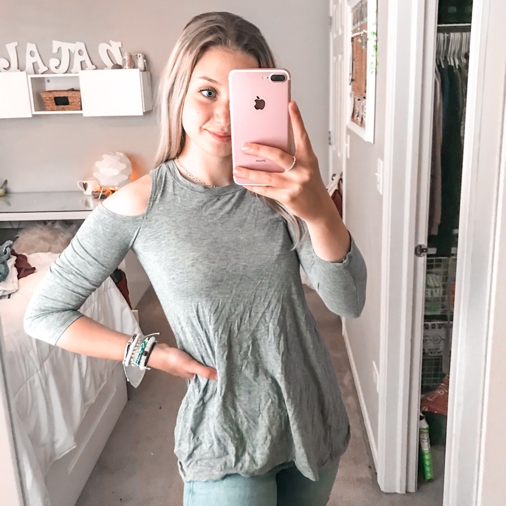 Aerie Open Shoulder and Open Back mid sleeve